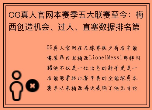 OG真人官网本赛季五大联赛至今：梅西创造机会、过人、直塞数据排名第一 - 副本